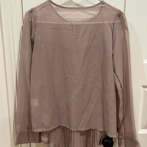 Elegant Sheer Long Sleeve Blouse